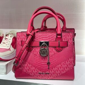 Michael Kors Hamilton Small Satchel Shoulder Crossbody Bag 
Electric Pink
NWT